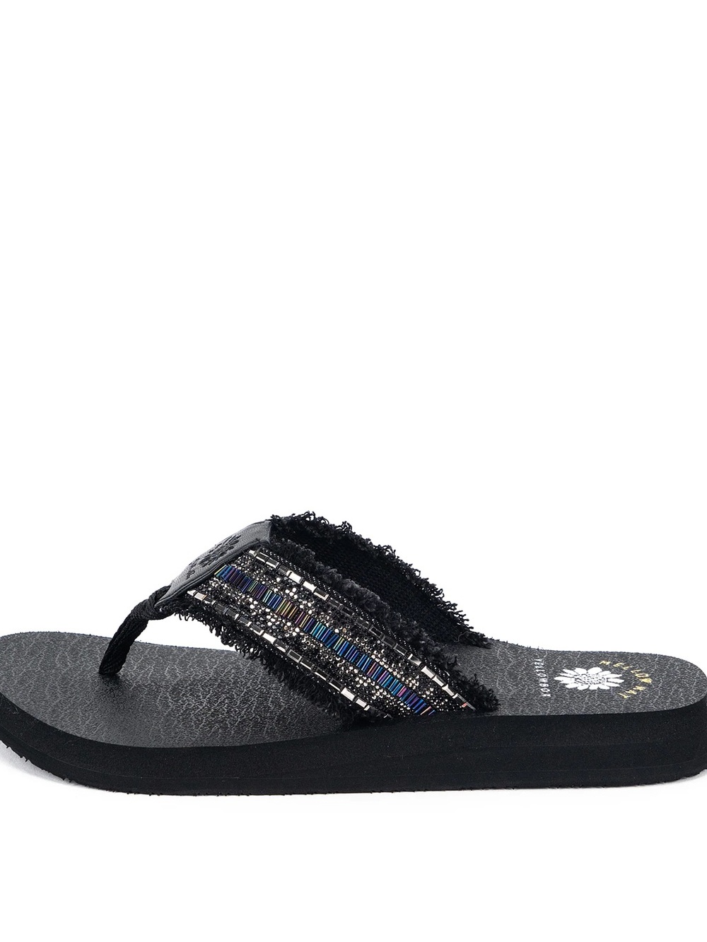 YELLOW BOX NASSAU BLACK SANDALS MEDIUM WIDTH NEW IN BOX